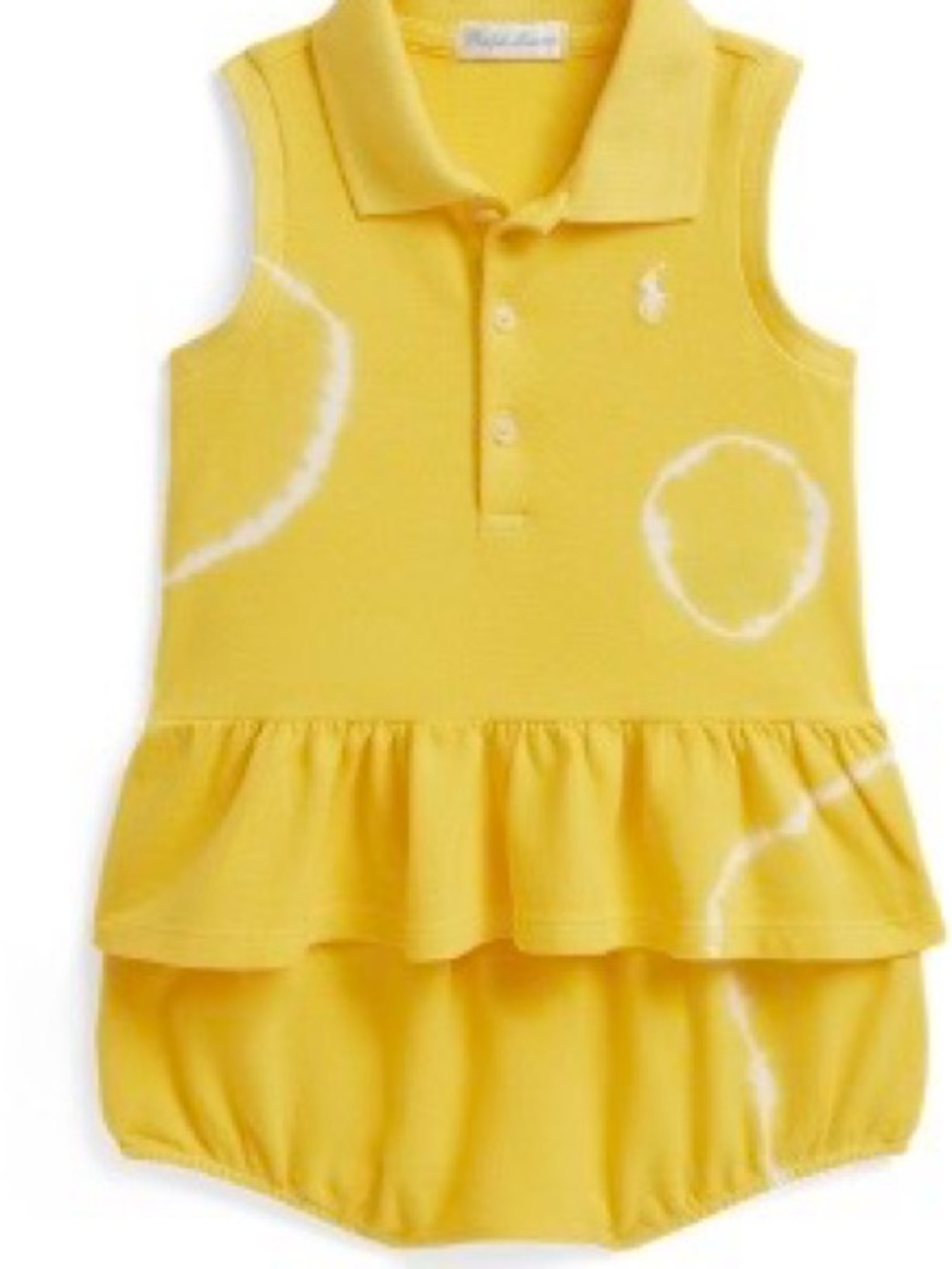 Ralph Lauren Yellow Sleeveless Polo Dress with Matching Bloomers